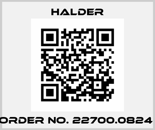 Order No. 22700.0824  Halder