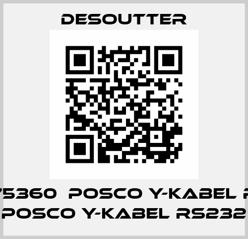 6159175360  POSCO Y-KABEL RS232  POSCO Y-KABEL RS232 Desoutter
