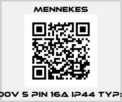 400v 5 pin 16a IP44 TYP: 3 Mennekes