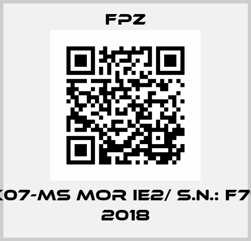 SCL K07-MS MOR IE2/ S.n.: F79562 2018 Fpz