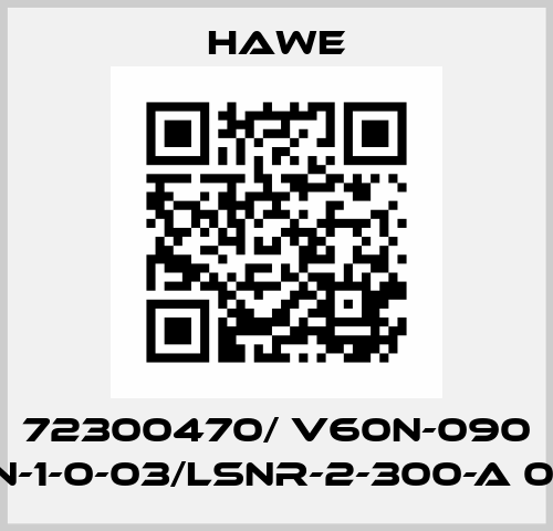72300470/ V60N-090 RDYN-1-0-03/LSNR-2-300-A 00/64 Hawe