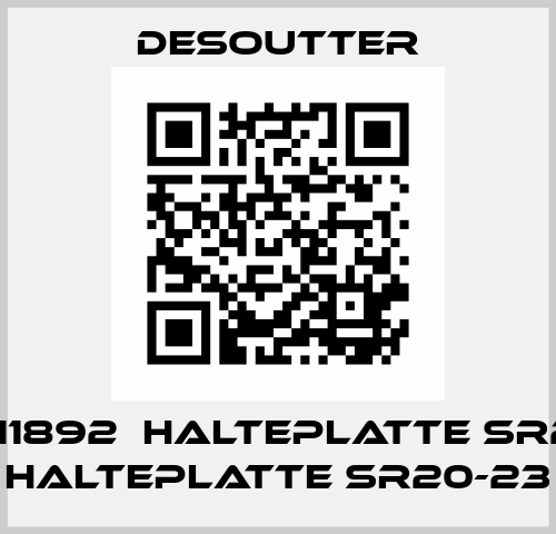 2050111892  HALTEPLATTE SR20-23  HALTEPLATTE SR20-23 Desoutter